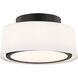 Stevens 2 Light 12 inch Black Semi Flush Ceiling Light