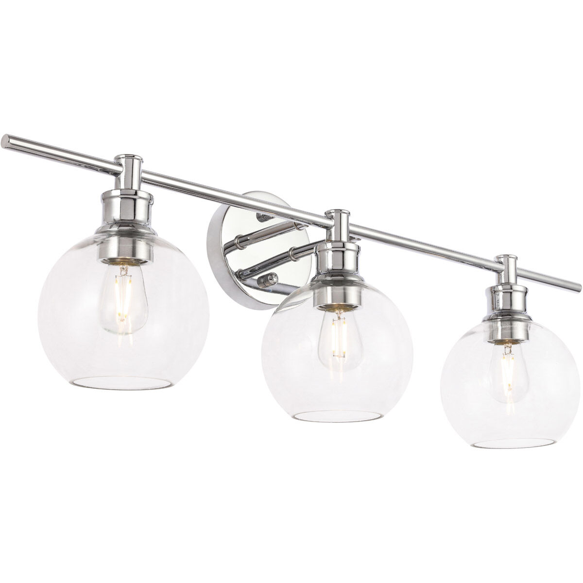 Syracuse 3 Light 28 inch Chrome Wall sconce Wall Light