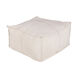 Whitesboro 13 inch Ivory Pouf, Rectangle