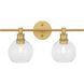 Syracuse 2 Light 19 inch Brass Wall sconce Wall Light