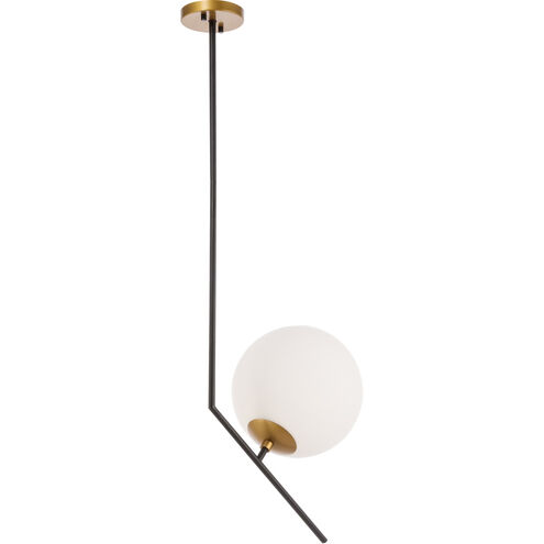 Monroe 1 Light 10 inch Black and Brass Pendant Ceiling Light