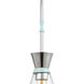 Pomfret 1 Light 6 inch Polished Chrome with Aqua Mini Pendant Ceiling Light