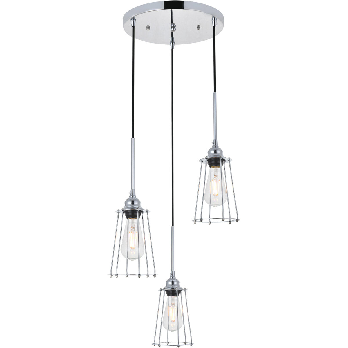 Phoenixville 3 Light 16 inch Chrome Pendant Ceiling Light