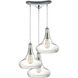 Lockport 3 Light 10 inch Polished Chrome Multi Pendant Ceiling Light, Configurable