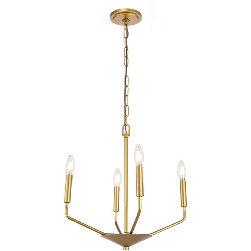 Geneseo 4 Light 18 inch Brass Pendant Ceiling Light