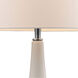 Jefferson 18 inch 60 watt White and Chrome Table Lamp Portable Light