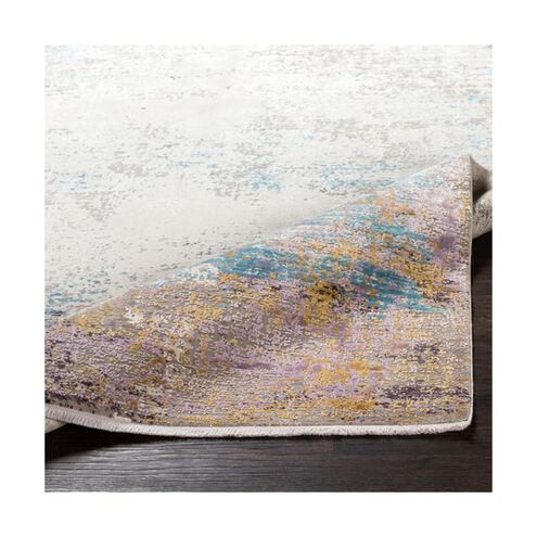 McCandless 36 X 24 inch Dark Purple/Bright Purple/Bright Yellow/Sky Blue Rugs, Rectangle