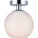 Huntington 1 Light 8 inch Chrome Flush Mount Ceiling Light