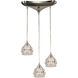 Warminster LED 10 inch Satin Nickel Multi Pendant Ceiling Light, Configurable