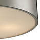 Saratoga 3 Light 14 inch Brushed Nickel Flush Mount Ceiling Light