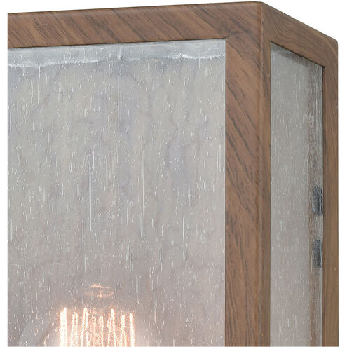 Solvay 1 Light 11 inch Brown with Brushed Brass Outdoor Wall Sconce