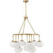 Lumenfold Nine-Globe ChandelierLumenfold 9 Light 34 inch Natural Brass Chandelier Ceiling Light
