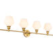Rochester 4 Light 38 inch Brass Wall sconce Wall Light