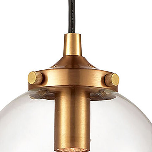 Altoona 1 Light 6 inch Matte Black with Antique Gold Mini Pendant Ceiling Light