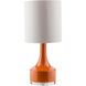 Pomona 24.5 inch 100 watt Bright Orange Table Lamp Portable Light