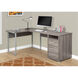 Ramapo 79 X 47 inch Dark Taupe and Silver Computer Desk