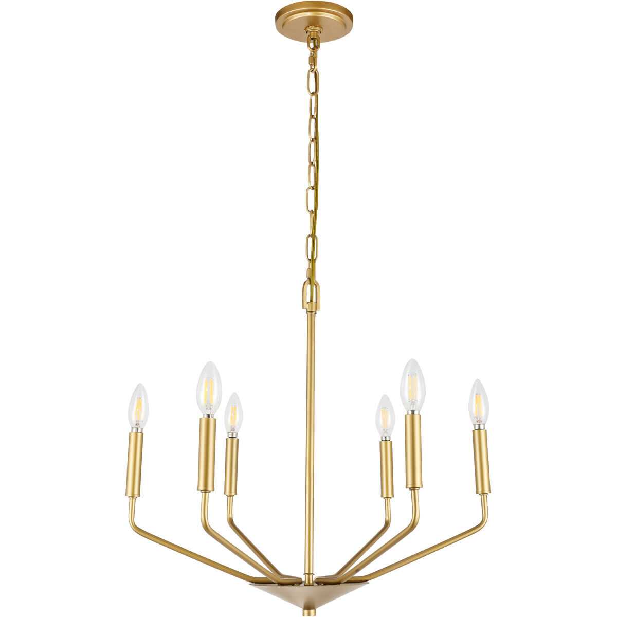 Geneseo 6 Light 22 inch Brass Pendant Ceiling Light