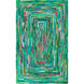 Warrensburg 108 X 72 inch Emerald/Sky Blue/Aqua/Peach/Lavender/Dark Purple Rugs, Polyester