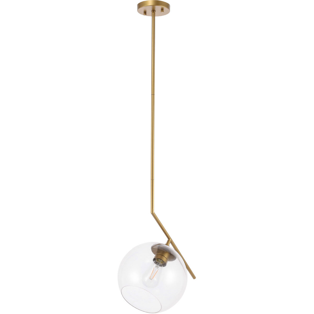 Monroe 1 Light 10 inch Brass Pendant Ceiling Light