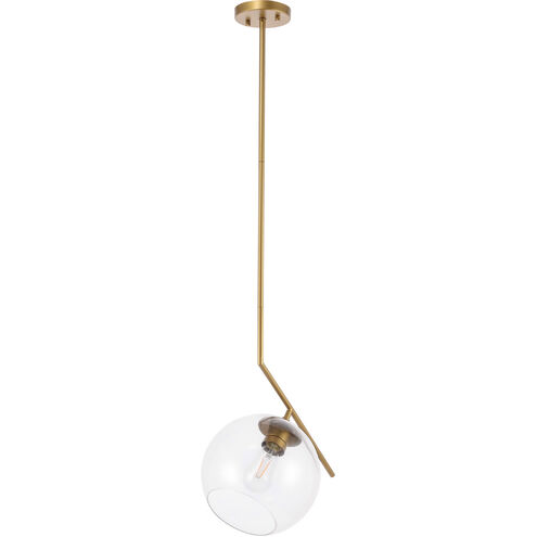 Monroe 1 Light 10 inch Brass Pendant Ceiling Light