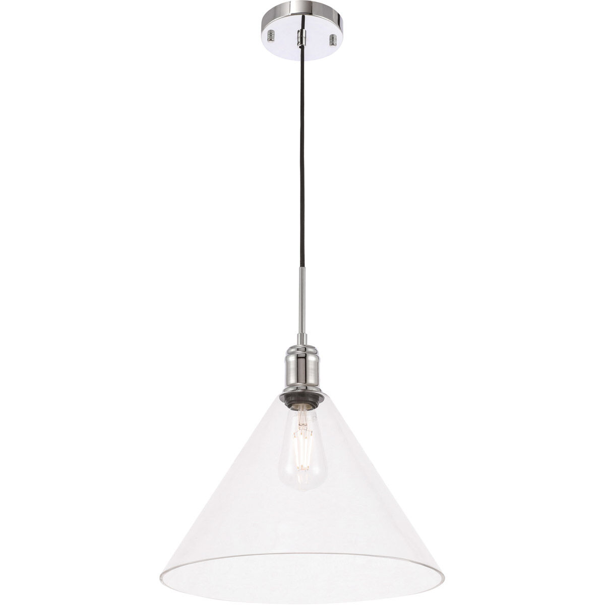 Meadville 1 Light 13.75 inch Chrome Pendant Ceiling Light