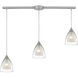 Hermitage 3 Light 36 inch Satin Nickel Multi Pendant Ceiling Light, Configurable