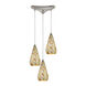Lindenhurst 3 Light 10 inch Satin Nickel with Silver and Yellow Mini Pendant Ceiling Light