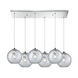 Poughkeepsie 6 Light 30 inch Polished Chrome Multi Pendant Ceiling Light, Configurable