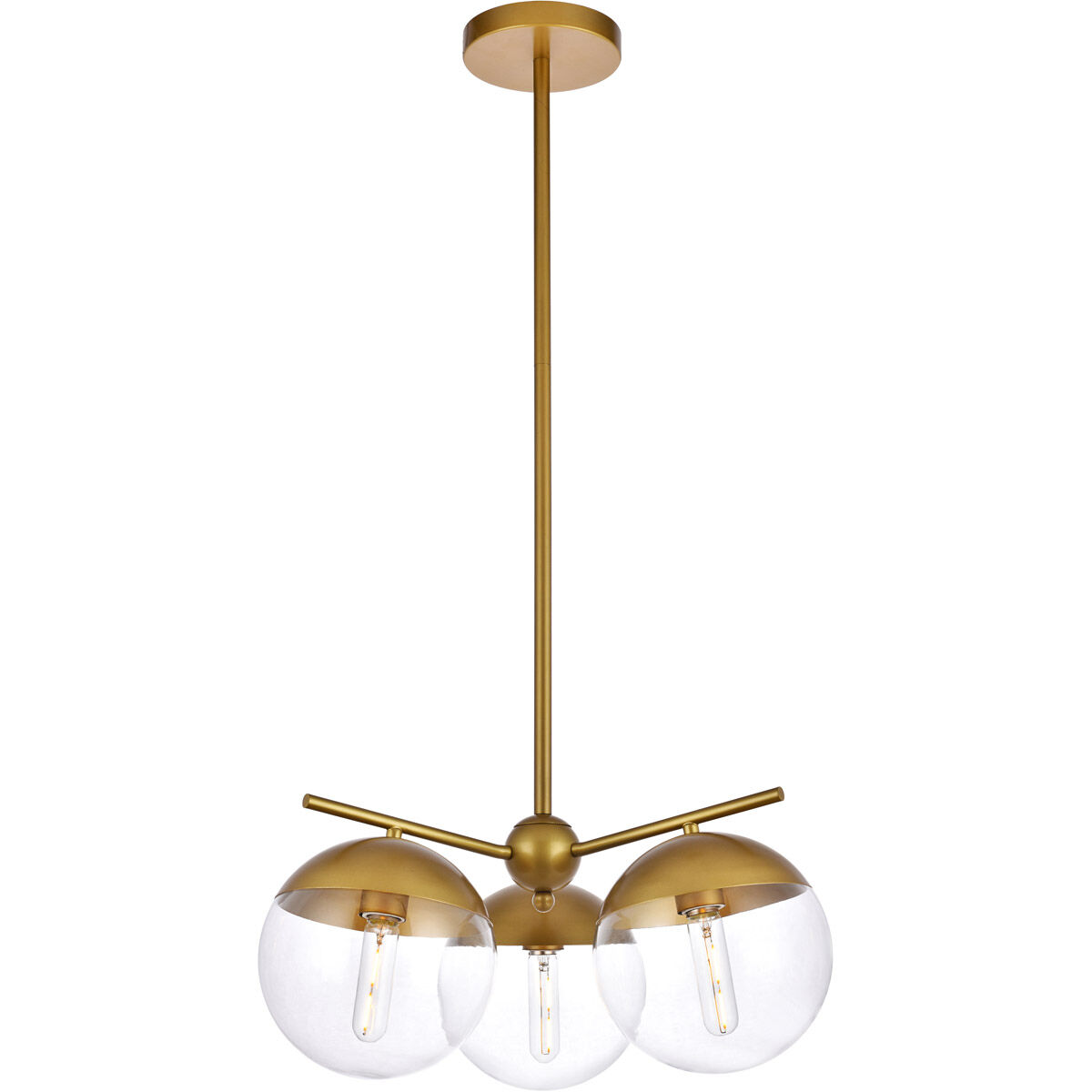 Oyster Bay 3 Light 21 inch Brass Pendant Ceiling Light
