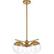 Oyster Bay 3 Light 21 inch Brass Pendant Ceiling Light