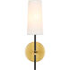 Brandywine 1 Light 5 inch Brass and Black Wall sconce Wall Light