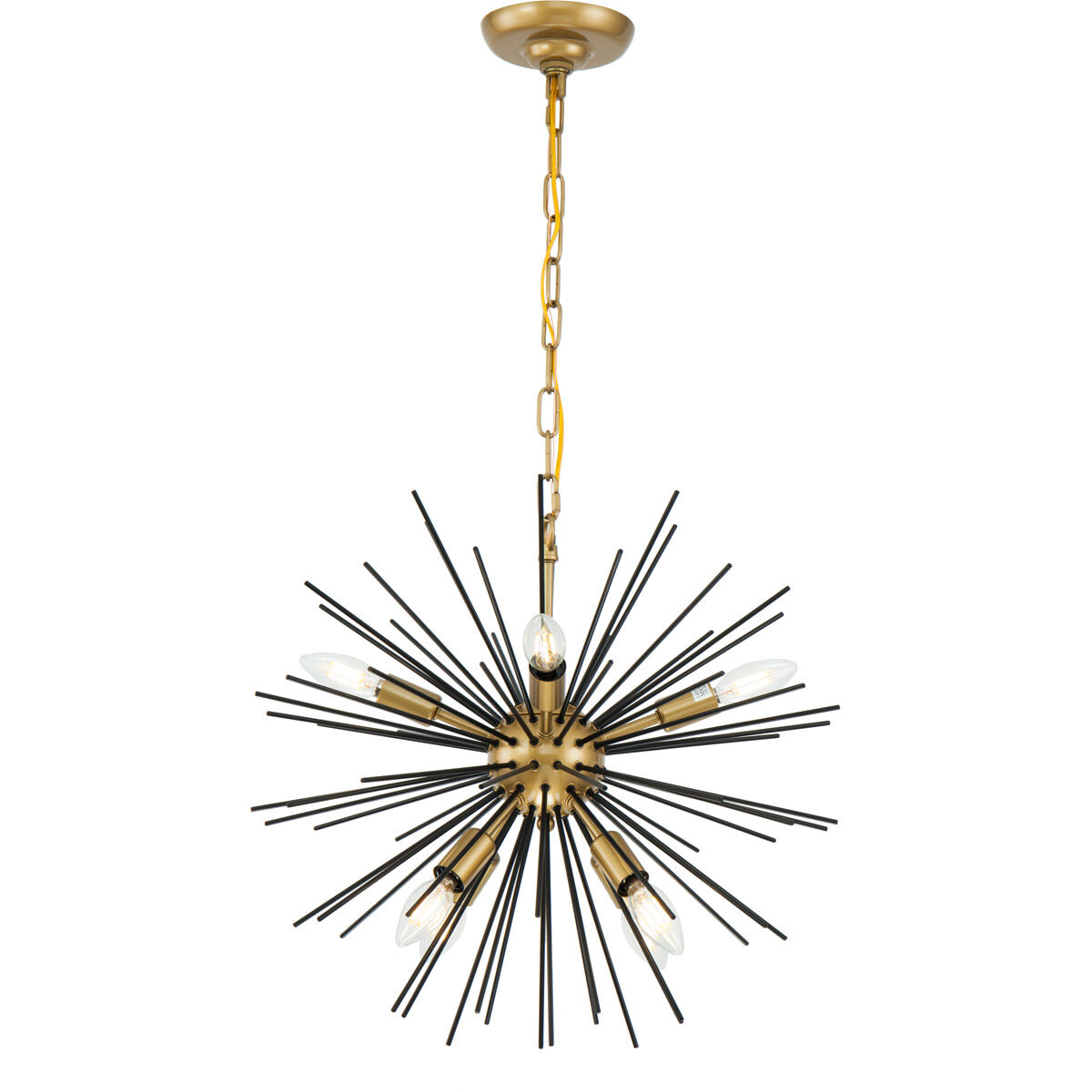 Esopus 8 Light 20 inch Brass and Black Pendant Ceiling Light