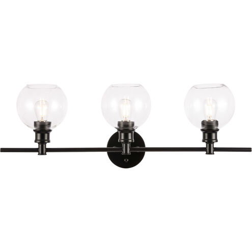 Syracuse 3 Light 28 inch Black Wall sconce Wall Light