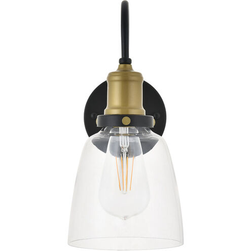 Aspinwall 1 Light 6 inch Brass and Black Wall Sconce Wall Light