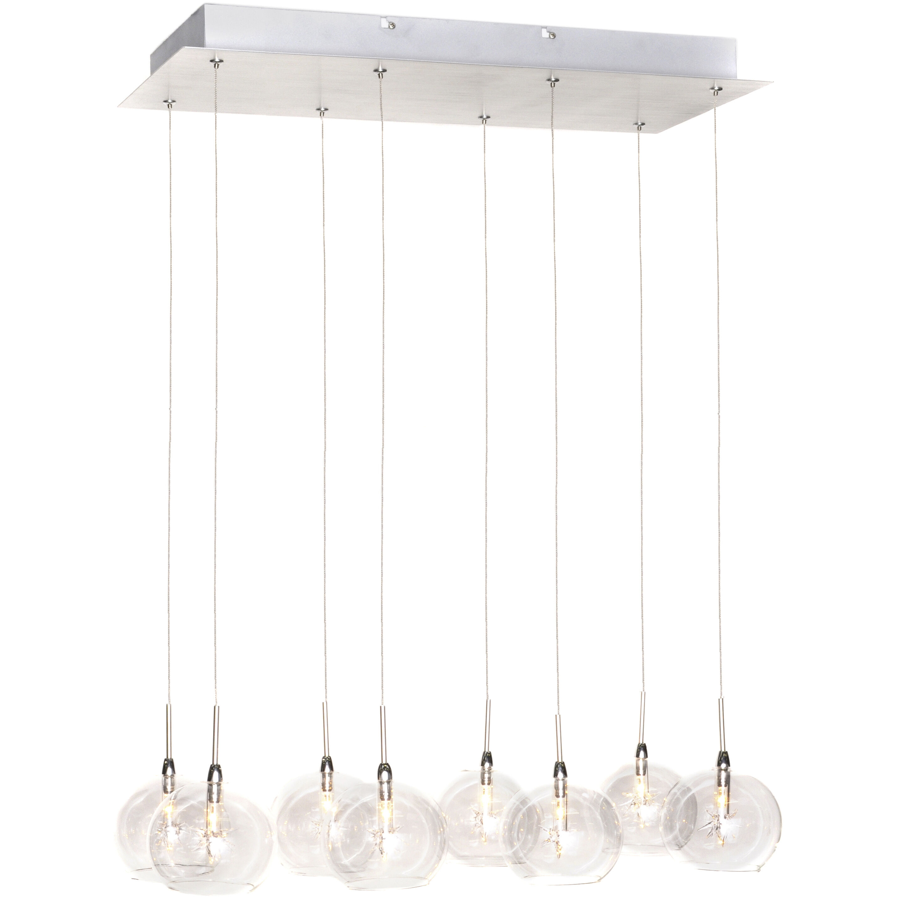 Bushkill 8 Light 23.5 inch Polished Chrome Linear Pendant Ceiling Light