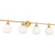 Syracuse 4 Light 38 inch Brass Wall sconce Wall Light
