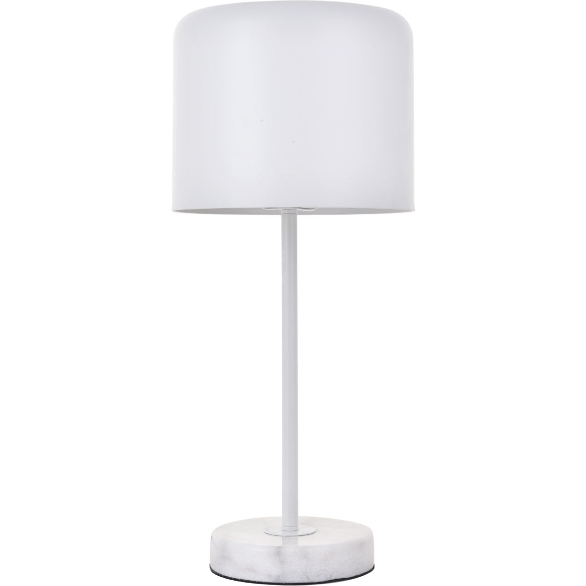 Peru 21 inch 40 watt White with White Marble Table lamp Portable Light