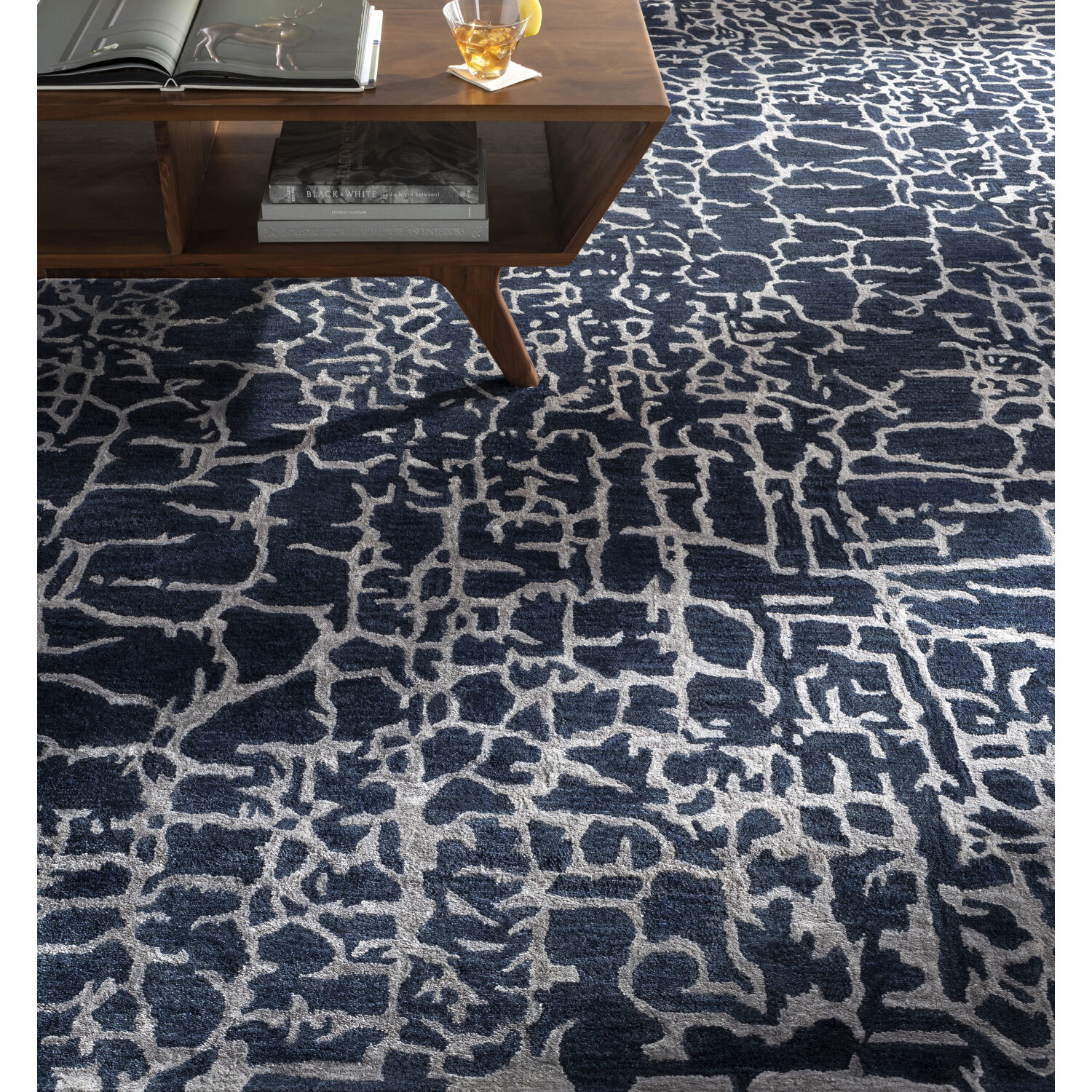 Utica 156 X 108 inch Dark Blue Rug, Rectangle