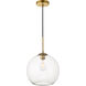 Huntington 1 Light 12 inch Brass Pendant Ceiling Light
