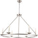 Jeannette 6 Light 36 inch Burnished Nickel Chandelier Ceiling Light
