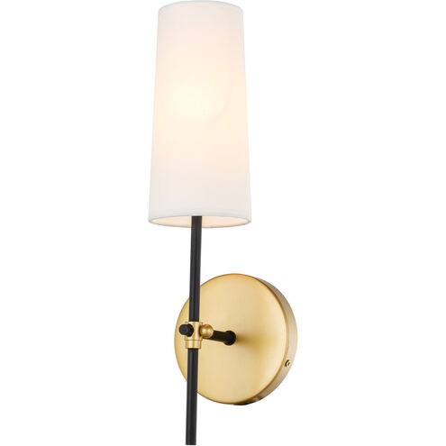 Brandywine 1 Light 5 inch Brass and Black Wall sconce Wall Light