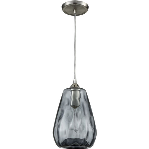 London 1 Light 7 inch Satin Nickel Mini Pendant Ceiling Light