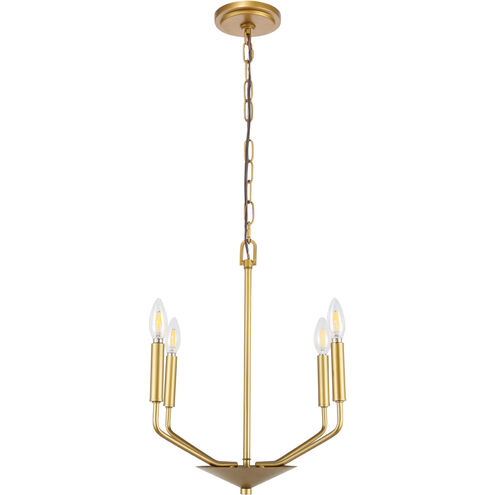 Geneseo 4 Light 18 inch Brass Pendant Ceiling Light
