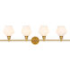 Rochester 4 Light 38 inch Brass Wall sconce Wall Light