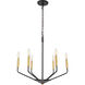 Geneseo 6 Light 22 inch Black and Brass Pendant Ceiling Light