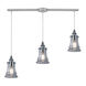 Greece 3 Light 6 inch Polished Chrome Mini Pendant Ceiling Light, Linear