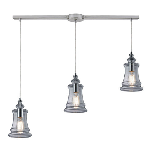 Greece 3 Light 6 inch Polished Chrome with Smoke Multi Pendant Ceiling Light