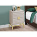 Seneca 24 X 18 inch Beige and Gold Accent End Table or Night Stand