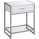 Hoosick 22 X 18 inch White and Clear Accent End Table or Night Stand