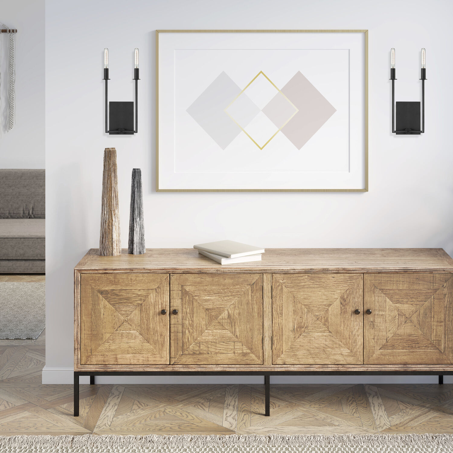 Hannasville Sconce Wall Light in Black